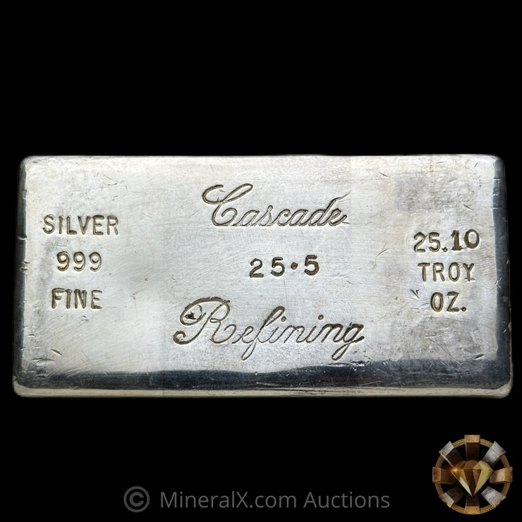25.1oz Cascade Refining Vintage Silver Bar