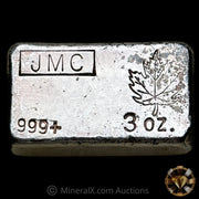 3oz JM Johnson Matthey Maple Leaf Vintage Silver Bar