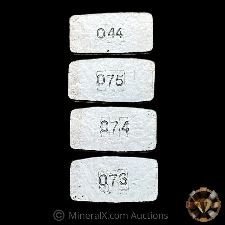 x4 1oz Rodebaugh Silver Bar Lot (With Serial)