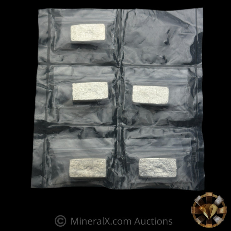 x5 1oz Rodebaugh Silver Bar Lot