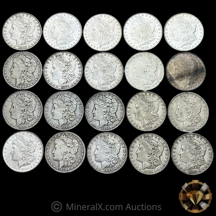 x20 Morgan Silver Dollar US Coin Lot (Mixed Dates)