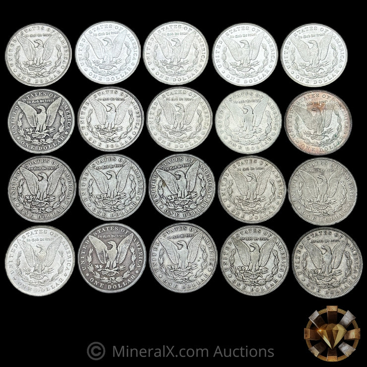 x20 Morgan Silver Dollar US Coin Lot (Mixed Dates)