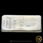 1/2Kilo Engelhard London Rare Y Prefix Vintage Silver Bar