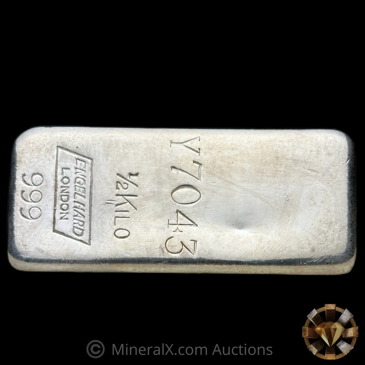 1/2Kilo Engelhard London Rare Y Prefix Vintage Silver Bar