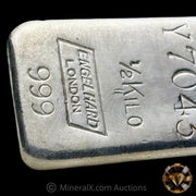 1/2Kilo Engelhard London Rare Y Prefix Vintage Silver Bar