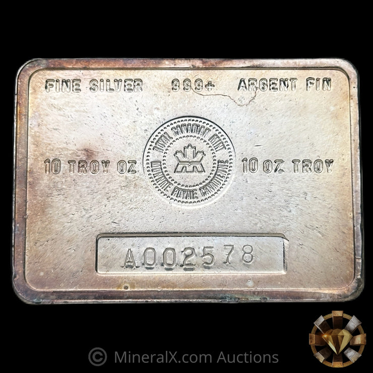 10oz RCM Royal Canadian Mint A Prefix Vintage Silver Bar