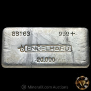 20oz Engelhard 3rd Series Bull Logo Flipped Serial Vintage Silver Bar