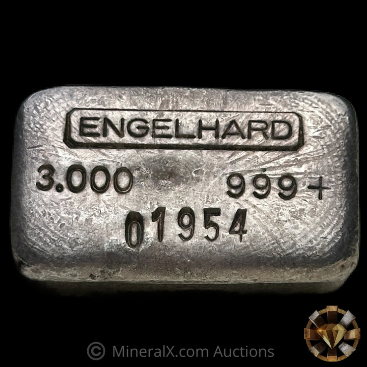3oz Engelhard 2nd Series Top Hallmark Vintage Silver Bar
