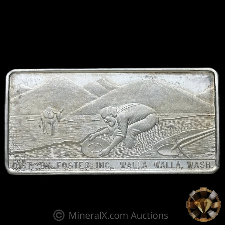 1oz W H Foster 1970 Buffalo Vintage Silver Bar