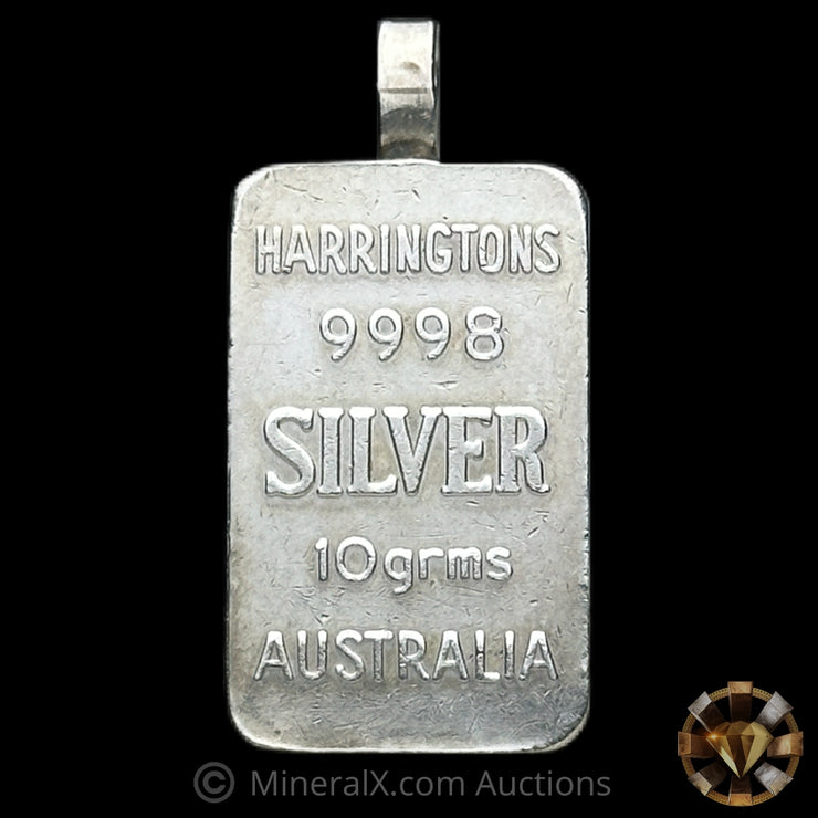 10g Harrington Metallurgy Australia Top "Harringtons" Variety Vintage Silver Pendant Bar