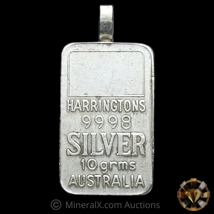 10g Harrington Metallurgy Australia Gap Top Middle "Harringtons" Variety Vintage Silver Pendant Bar