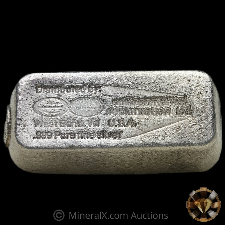 9.36oz B R MacKay Inc Vintage Silver Bar With Unique Environmental Reclamation Reverse Counterstamp