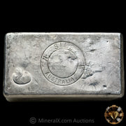 Kilo Engelhard Australia Reverse Stamp Vintage Silver Bar With Rare SILEC Counterstamp