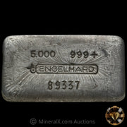 5oz Engelhard 1st Series Bull Logo 5 Digit Vintage Silver Bar