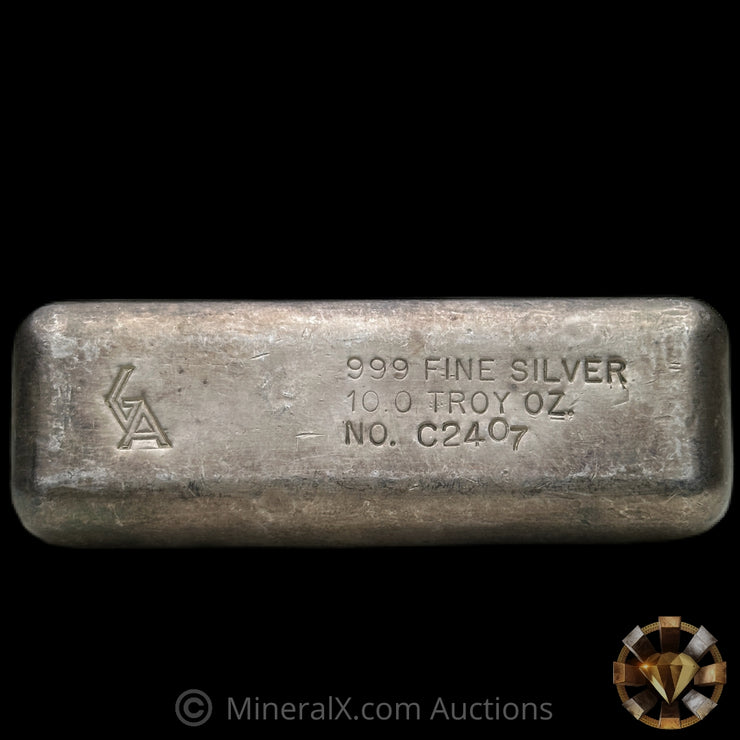 10oz GA Golden Analytical Vintage Silver Bar