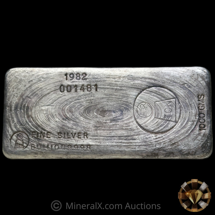 Kilo 1982 Harrington Metallurgy Australia Vintage Silver Bar