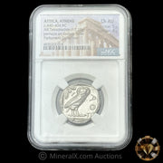 Greek Attica Athens AR Tetradrachm Owl Ancient Silver Coin NGC Ch AU