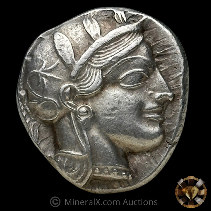 Greek Attica Athens AR Tetradrachm Owl Ancient Silver Coin Raw