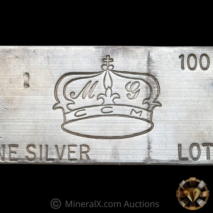 100oz Crown Mint Vintage Silver Bar