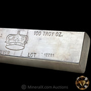 100oz Crown Mint Vintage Silver Bar