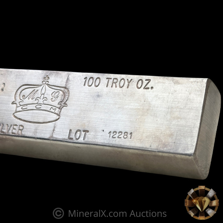 100oz Crown Mint Vintage Silver Bar