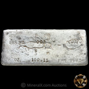 100oz Sunshine Mining Unique Low Serial Silver Bar