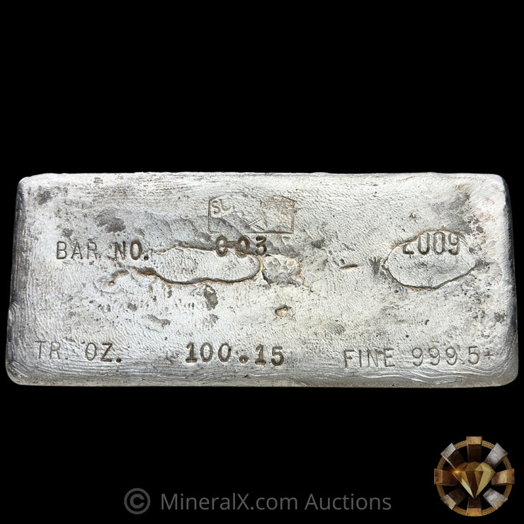 100oz Sunshine Mining Unique Low Serial Silver Bar