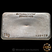 Kilo Engelhard Australia Vintage Silver Bar With SCCC Southern Cross Coins & Commodities Counterstamp