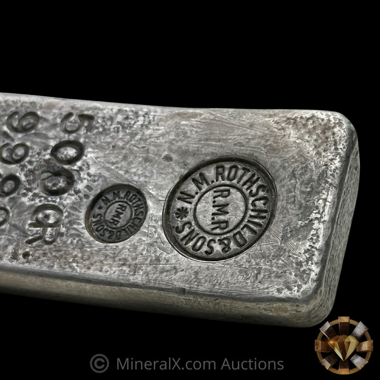 500g N.M. Rothschild & Sons RMR Vintage Silver Bar