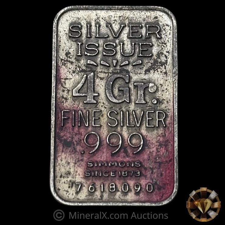 4g Simmons Vintage Silver Bar