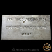 100oz Engelhard Vintage Extruded Silver Bar With Unique Hand Stamped A Prefix Serial