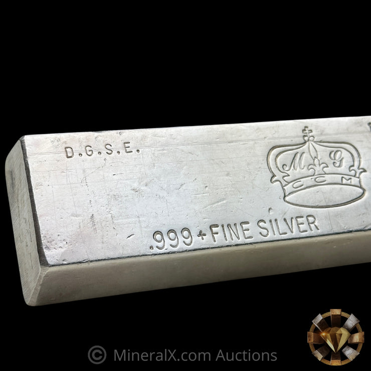 100oz Crown Mint Vintage Silver Bar With DGSE Counterstamp
