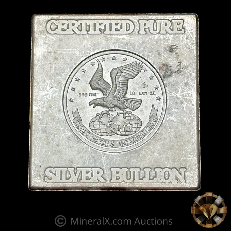 10oz Certified Pure Vintage Silver Cube Bar