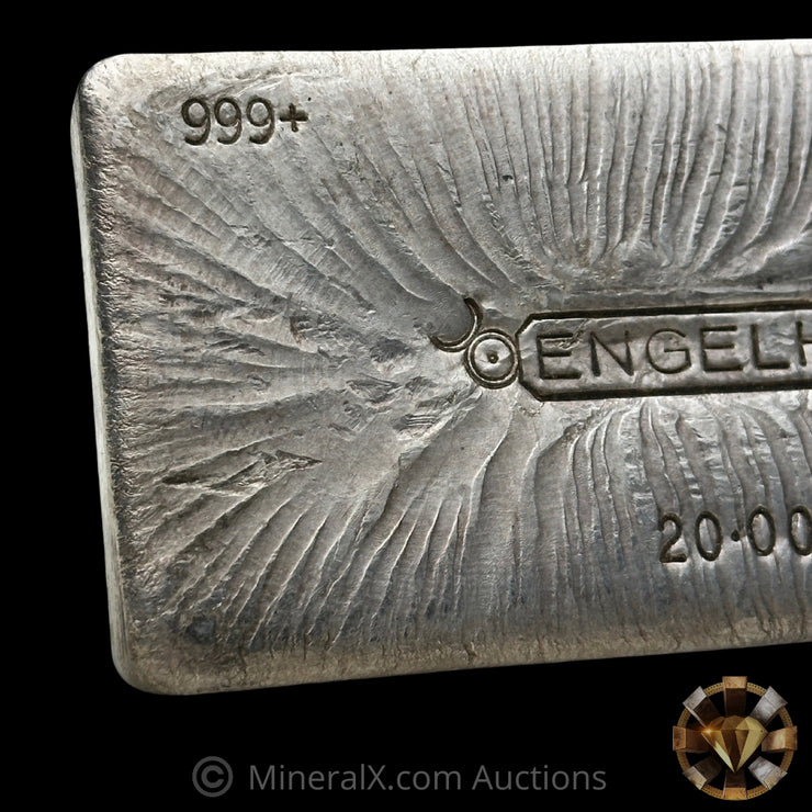 20oz Engelhard Bull Logo Vintage Silver Bar
