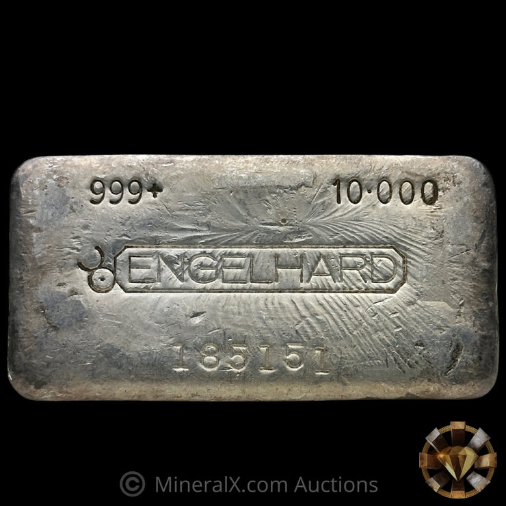 10oz Engelhard Floating Decimal Bull Logo Vintage Silver Bar