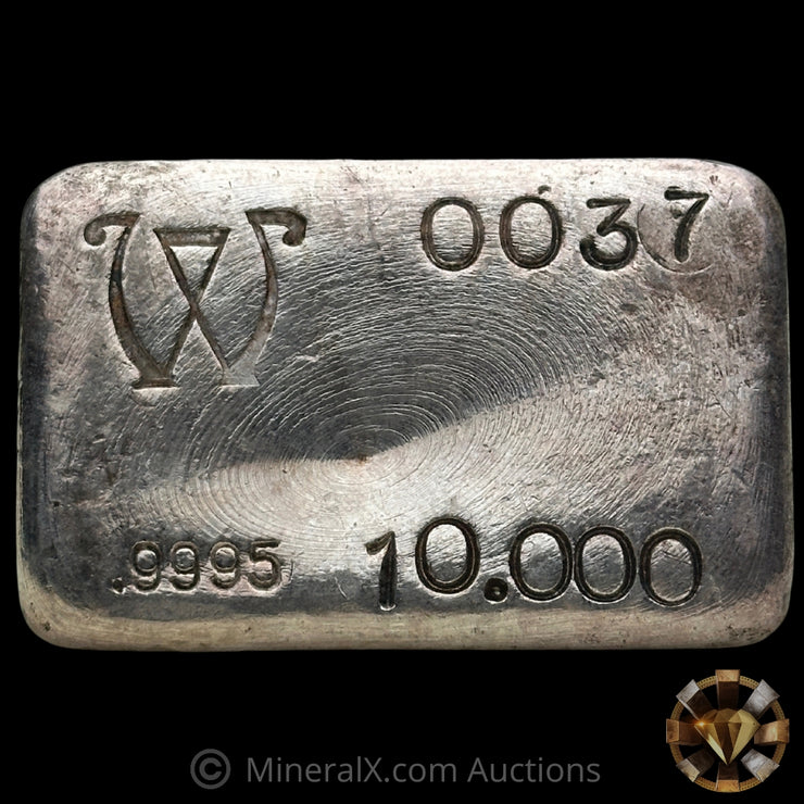 10oz Wessex Large Logo Vintage Silver Bar With Low 2 Digit Serial