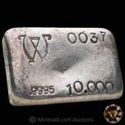10oz Wessex Large Logo Vintage Silver Bar With Low 2 Digit Serial