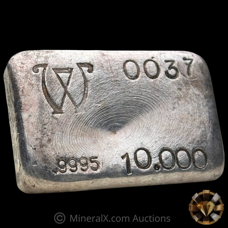 10oz Wessex Large Logo Vintage Silver Bar With Low 2 Digit Serial