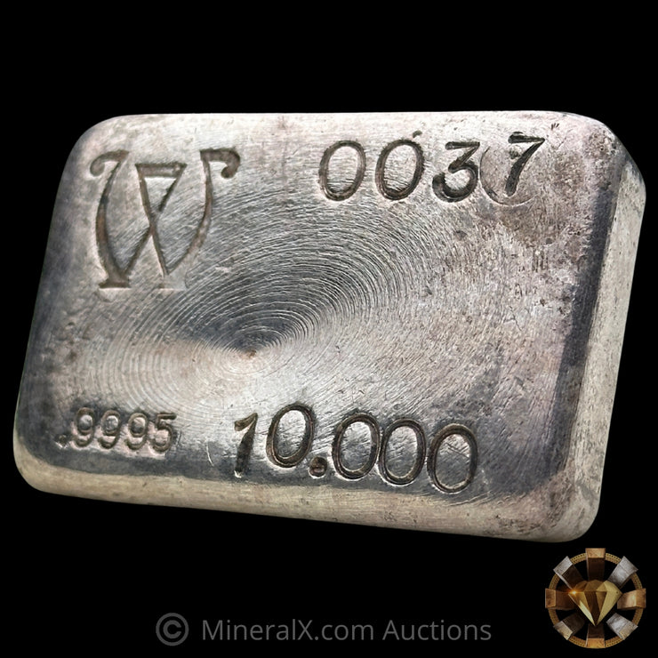 10oz Wessex Large Logo Vintage Silver Bar With Low 2 Digit Serial