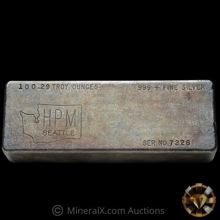 100.29oz Hallmark Precious Metals HPM Vintage Silver Bar