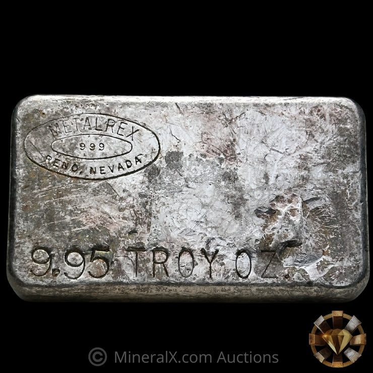 9.95oz Metalrex Reno NV Vintage Silver Bar