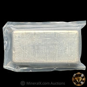 10oz Engelhard Bull Logo Vintage Silver Bar With Unique Linen Back Reverse