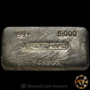 5oz Engelhard Bull Logo Vintage Silver Bar