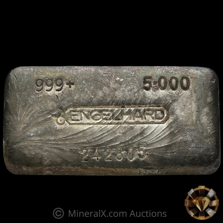 5oz Engelhard Bull Logo Vintage Silver Bar