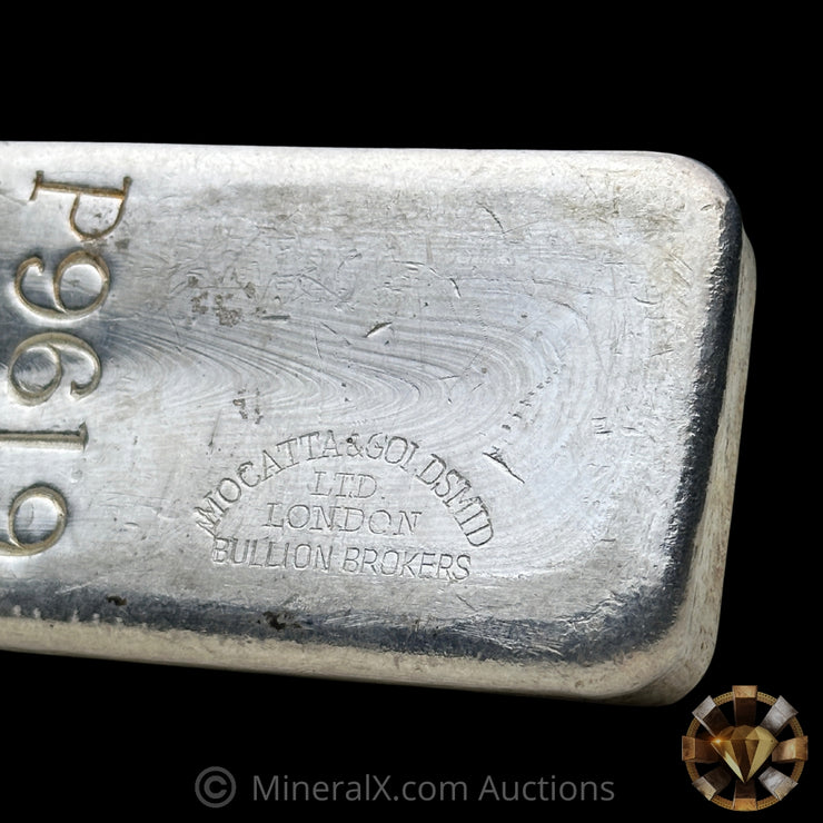 Kilo Engelhard London Vintage Silver Bar With Mocatta & Goldsmid Counterstamp