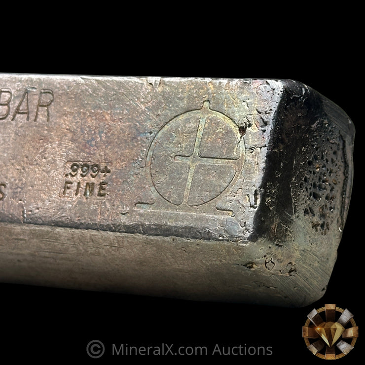 100oz Omega M & B Mining Vintage Silver Bar
