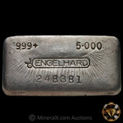 5oz Engelhard Bull Logo Large Serial Variety Vintage Silver Bar