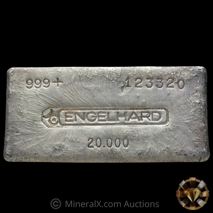 20oz Engelhard 6th Series Bull Logo Vintage Silver Bar