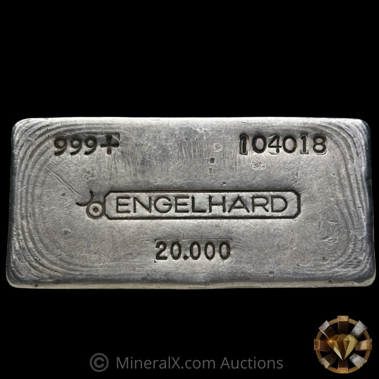 20oz Engelhard 4th Series Bull Logo Vintage Silver Bar