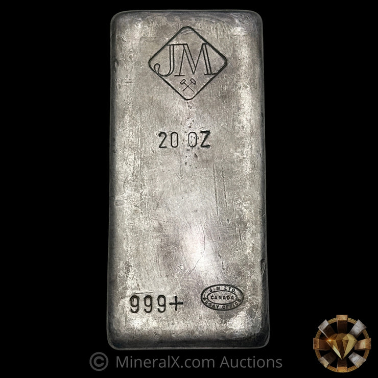 20oz JM Johnson Matthey Vintage Silver Bar